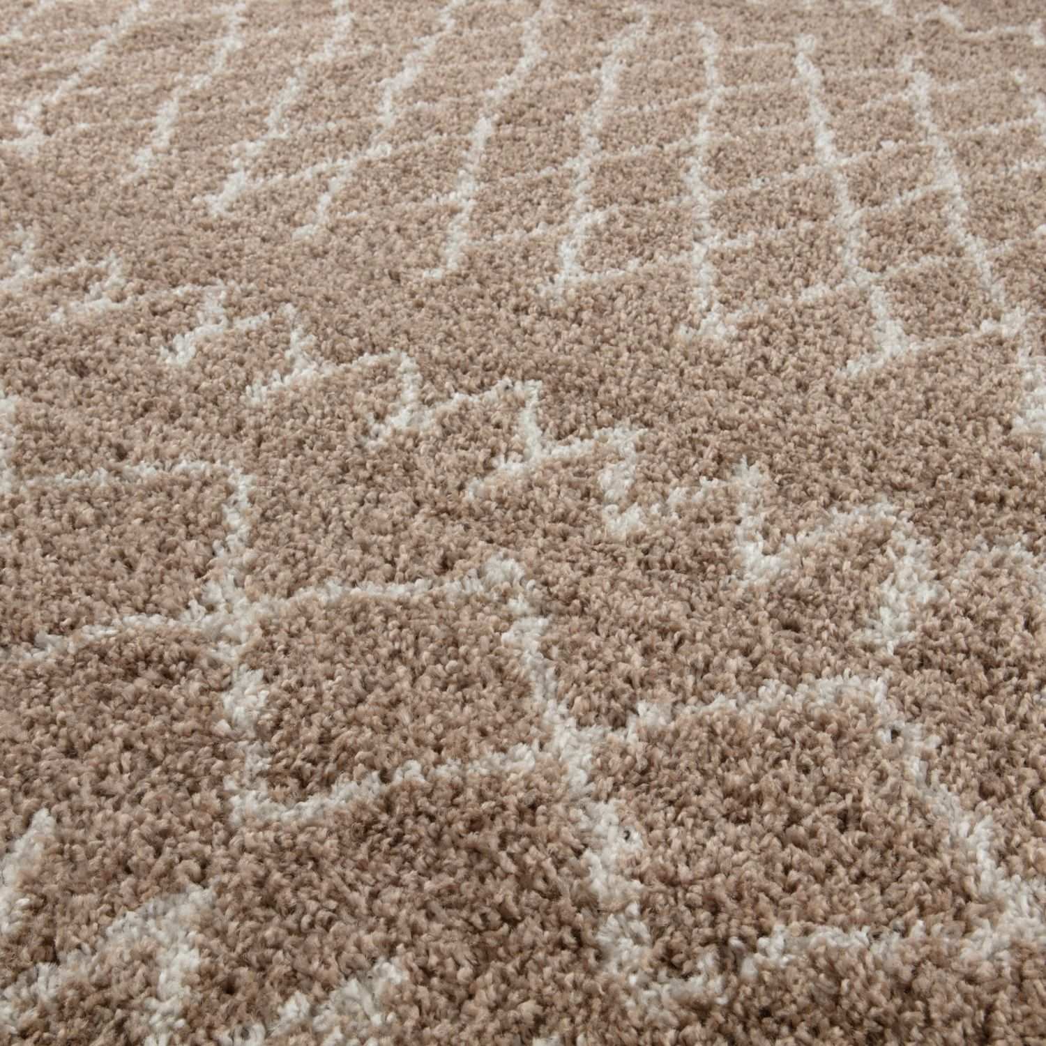 Moroccan Beige Shaggy Rug