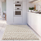 Moroccan Ivory Beige Shaggy Rug