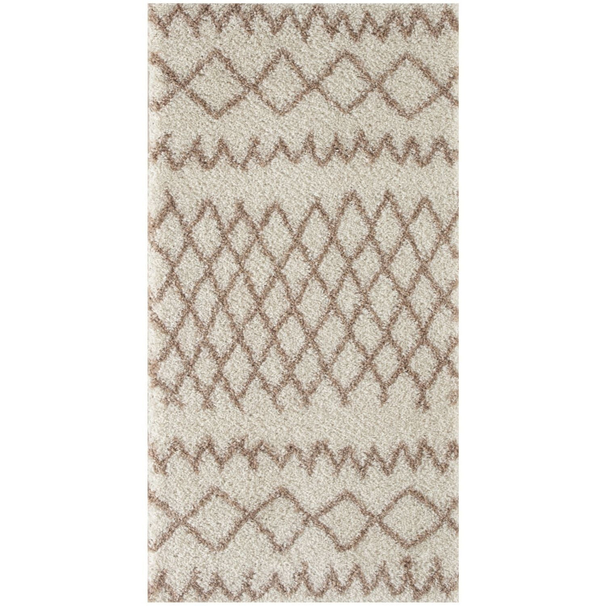Moroccan Ivory Beige Shaggy Rug 80X150 cm