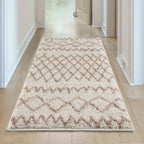 Moroccan Ivory Beige Shaggy Rug
