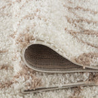 Moroccan Ivory Beige Shaggy Rug