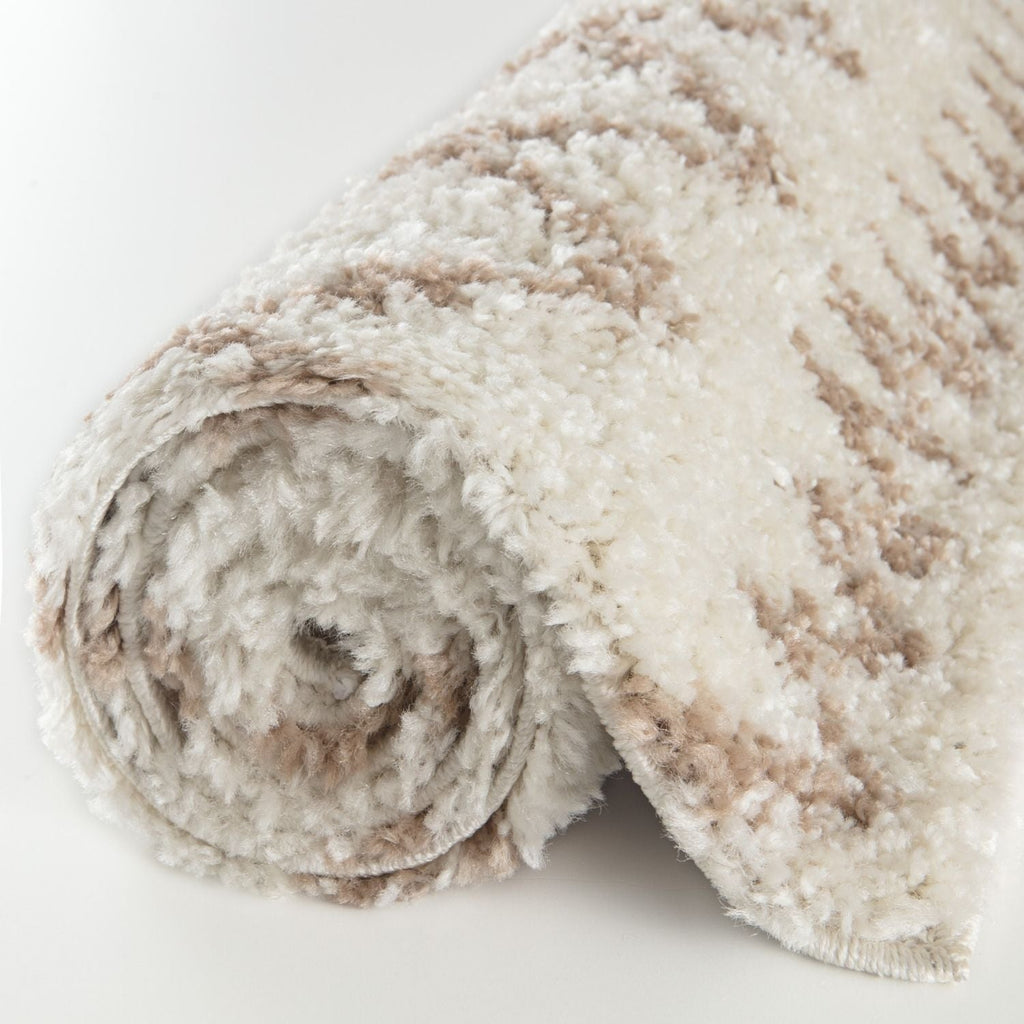 Moroccan Ivory Beige Shaggy Rug