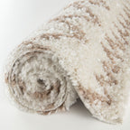 Moroccan Ivory Beige Shaggy Rug