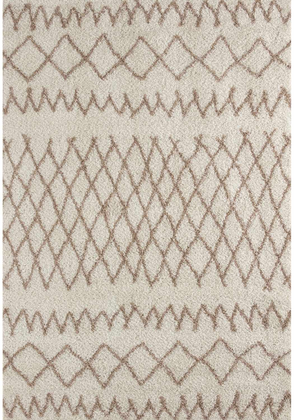 Moroccan Ivory Beige Shaggy Rug 240X340 cm