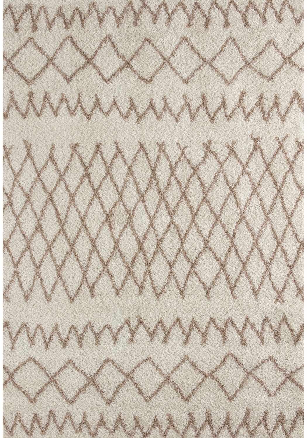 Moroccan Ivory Beige Shaggy Rug 240X340 cm