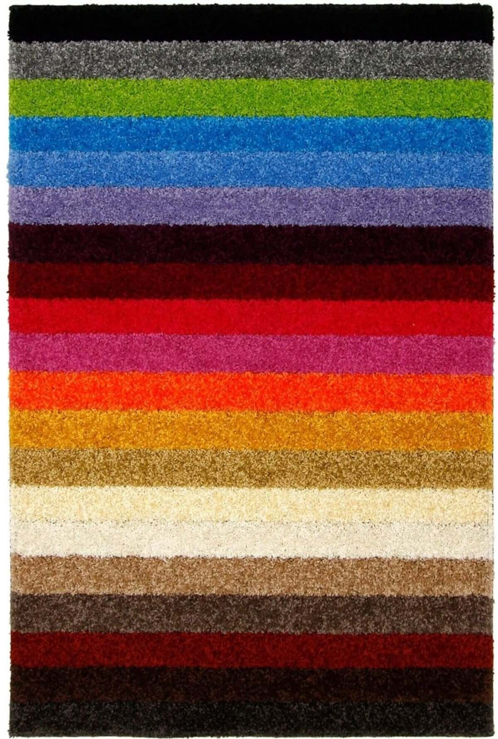 Linea Rainbow Striped Washable Rugs & Runners