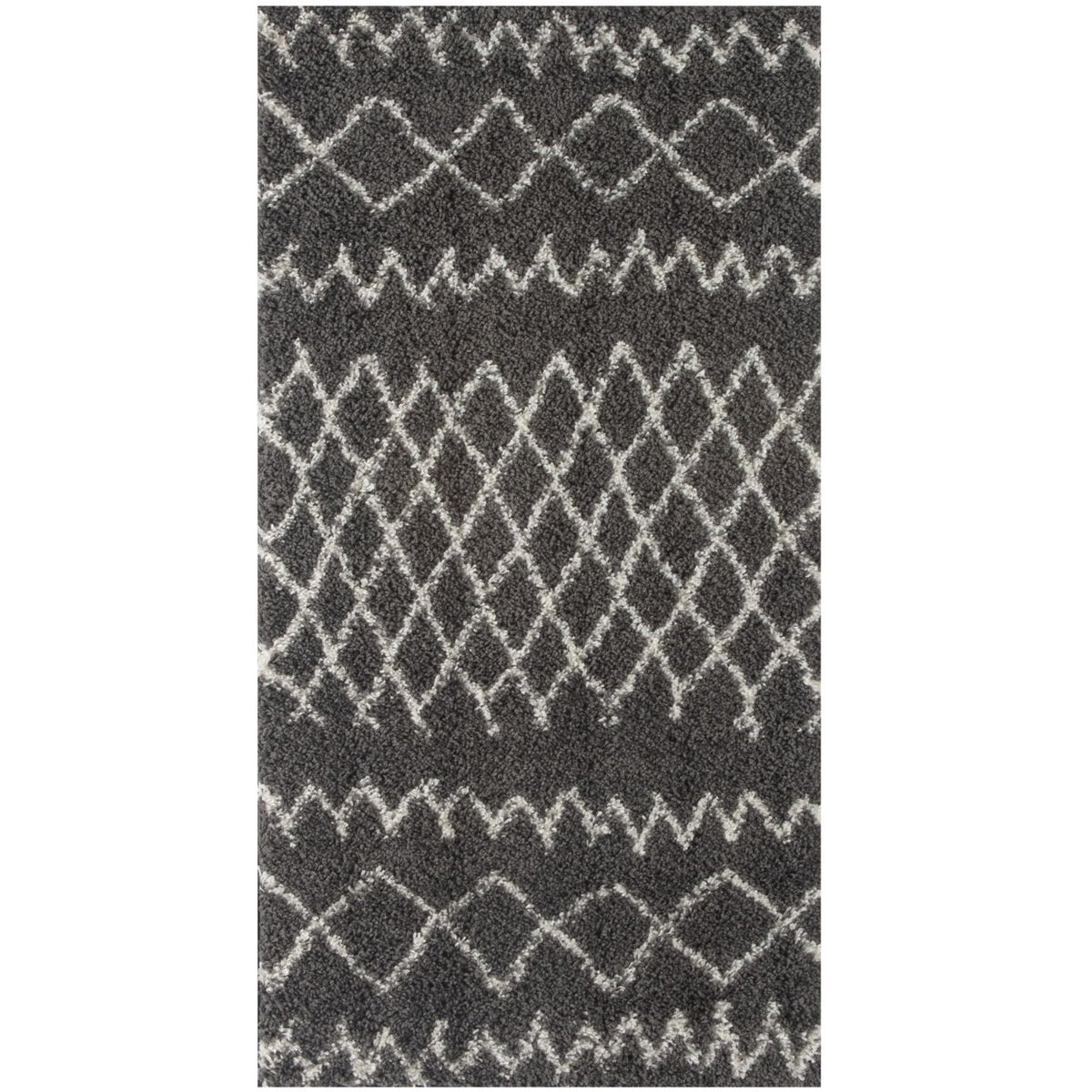 Moroccan Dark Grey Shaggy Rug 80X150 cm