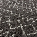 Moroccan Dark Grey Shaggy Rug