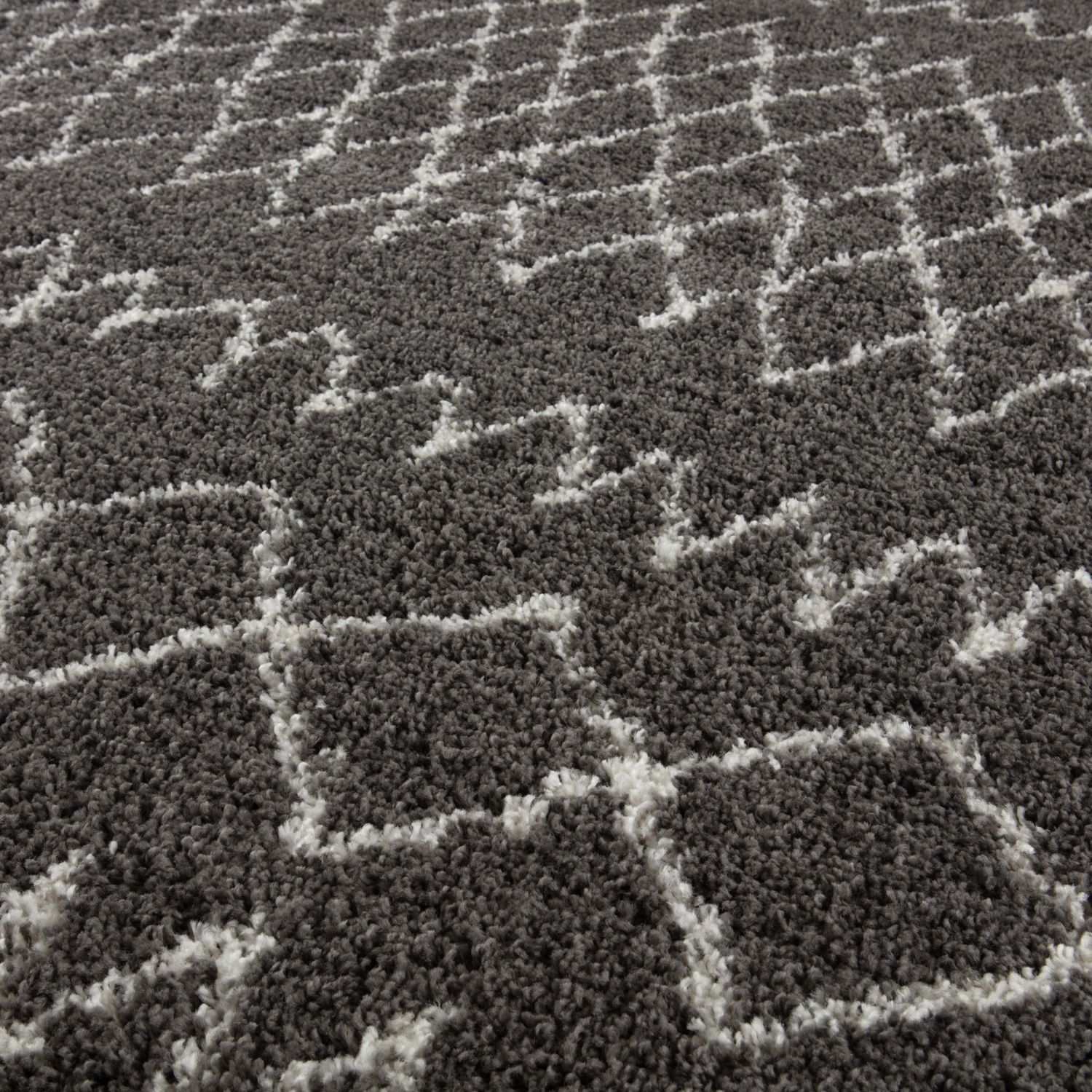 Moroccan Dark Grey Shaggy Rug