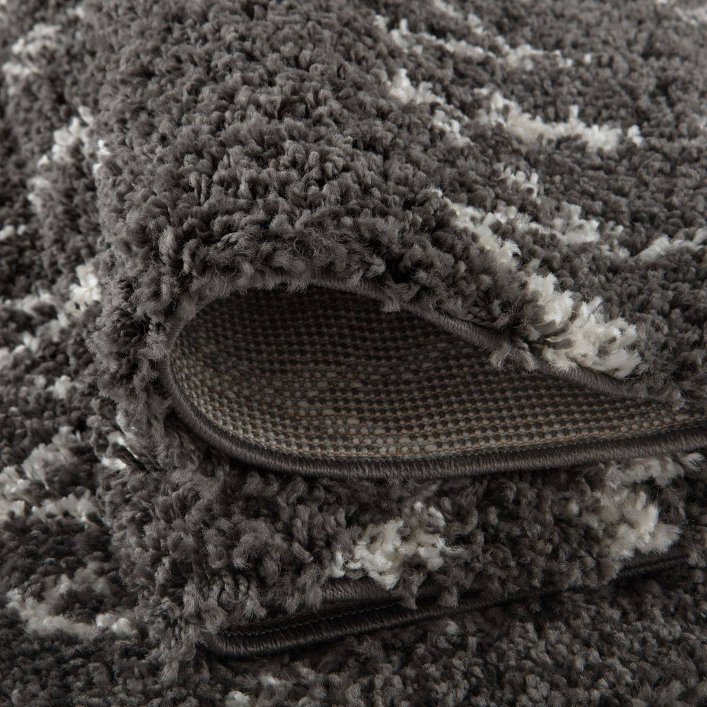 Moroccan Dark Grey Shaggy Rug