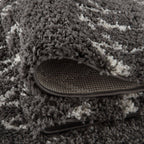 Moroccan Dark Grey Shaggy Rug