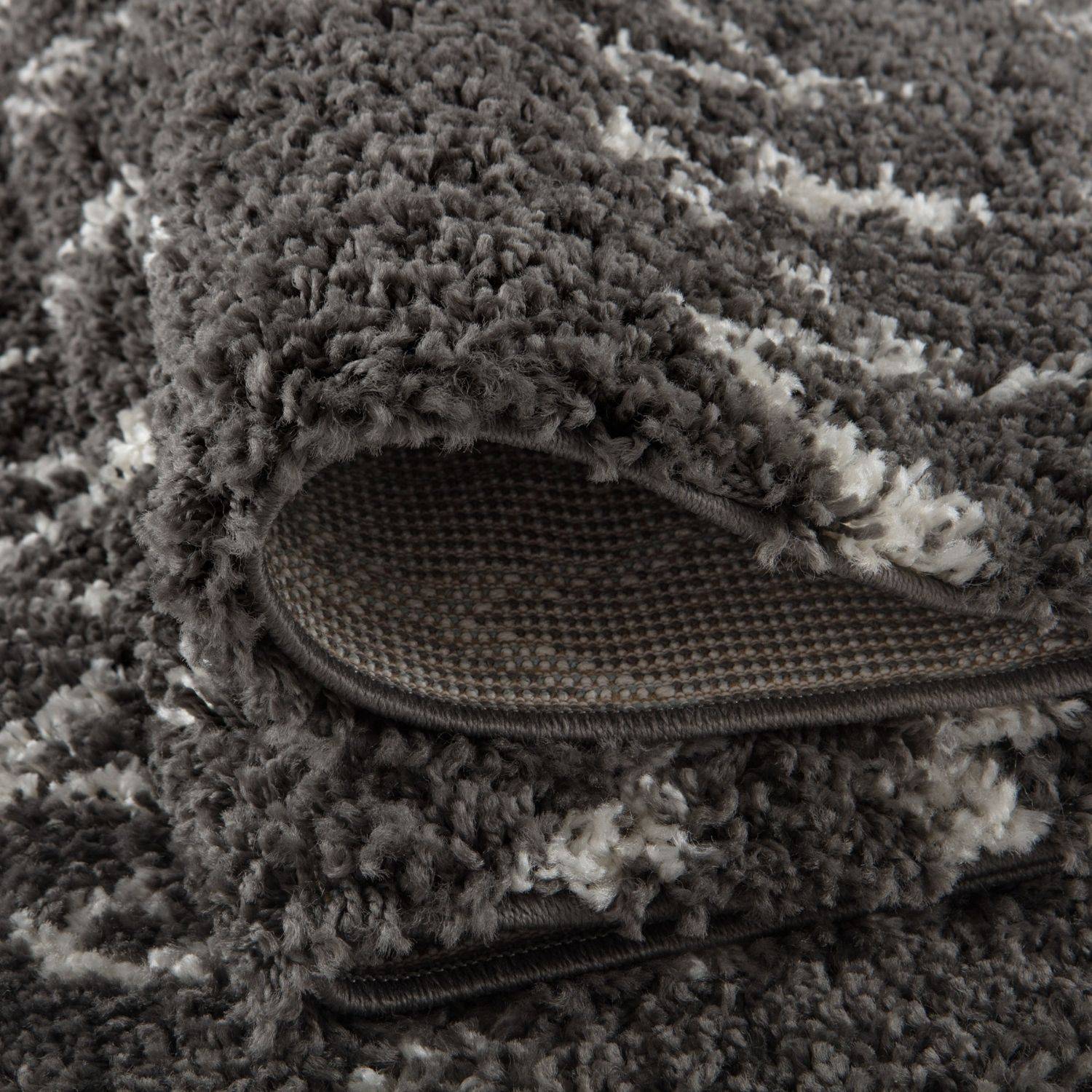 Moroccan Dark Grey Shaggy Rug