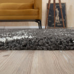 Moroccan Dark Grey Shaggy Rug
