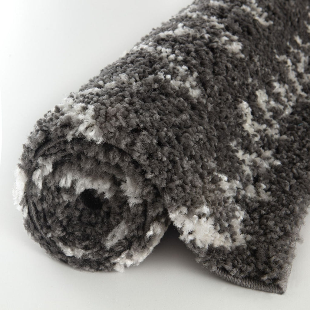Moroccan Dark Grey Shaggy Rug