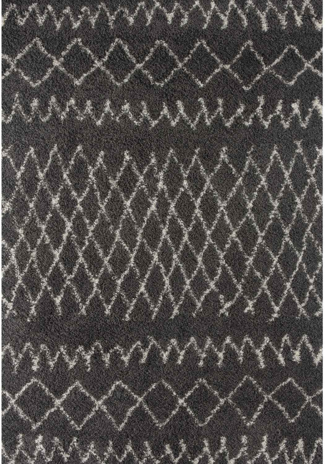 Moroccan Dark Grey Shaggy Rug 240X340 cm