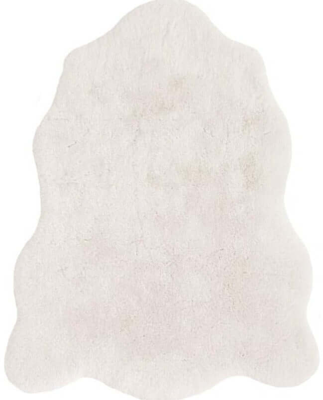 Luxury White Faux Fur Rug 70X90 cm