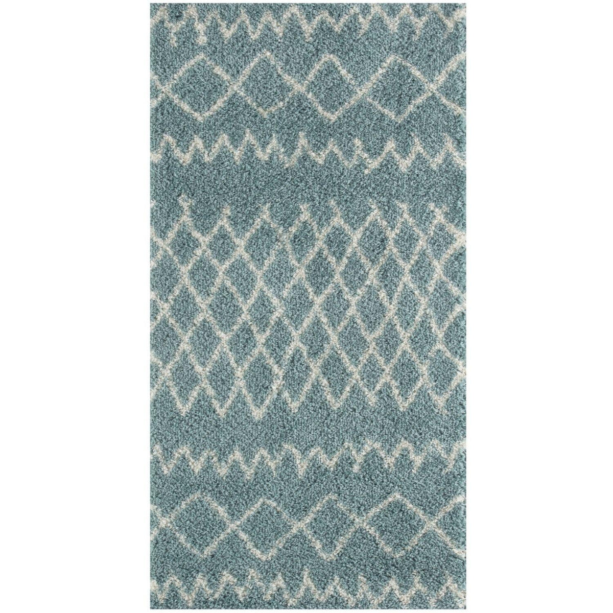 Moroccan Duck Egg Blue Shaggy Rug 80X150 cm