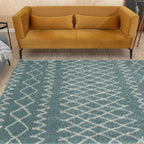 Moroccan Duck Egg Blue Shaggy Rug
