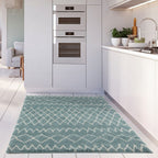 Moroccan Duck Egg Blue Shaggy Rug