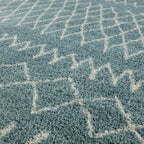 Moroccan Duck Egg Blue Shaggy Rug