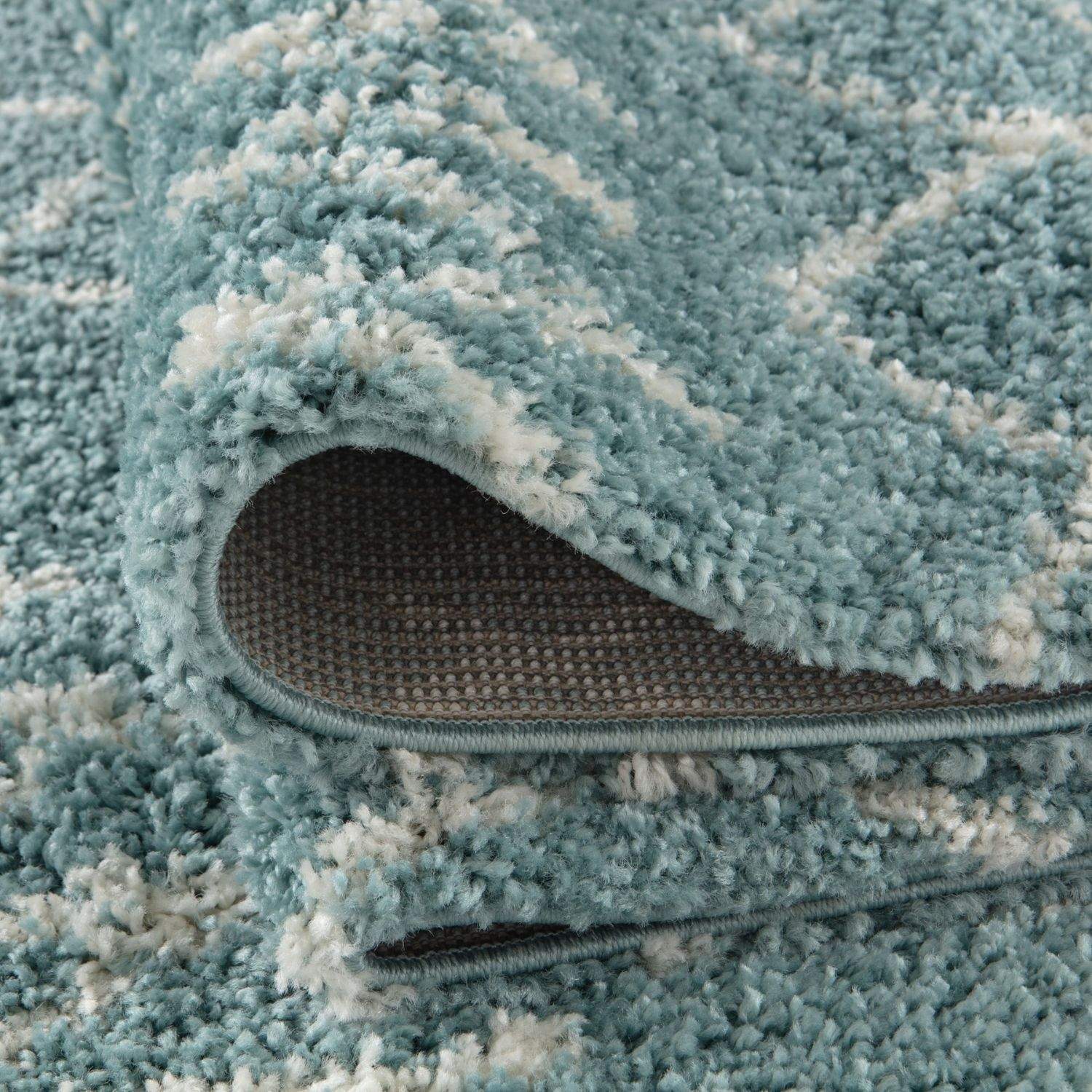 Moroccan Duck Egg Blue Shaggy Rug