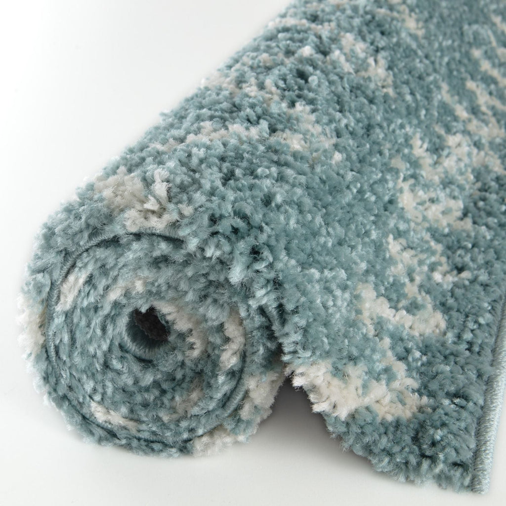 Moroccan Duck Egg Blue Shaggy Rug