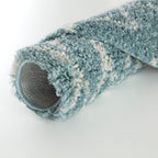 Moroccan Duck Egg Blue Shaggy Rug