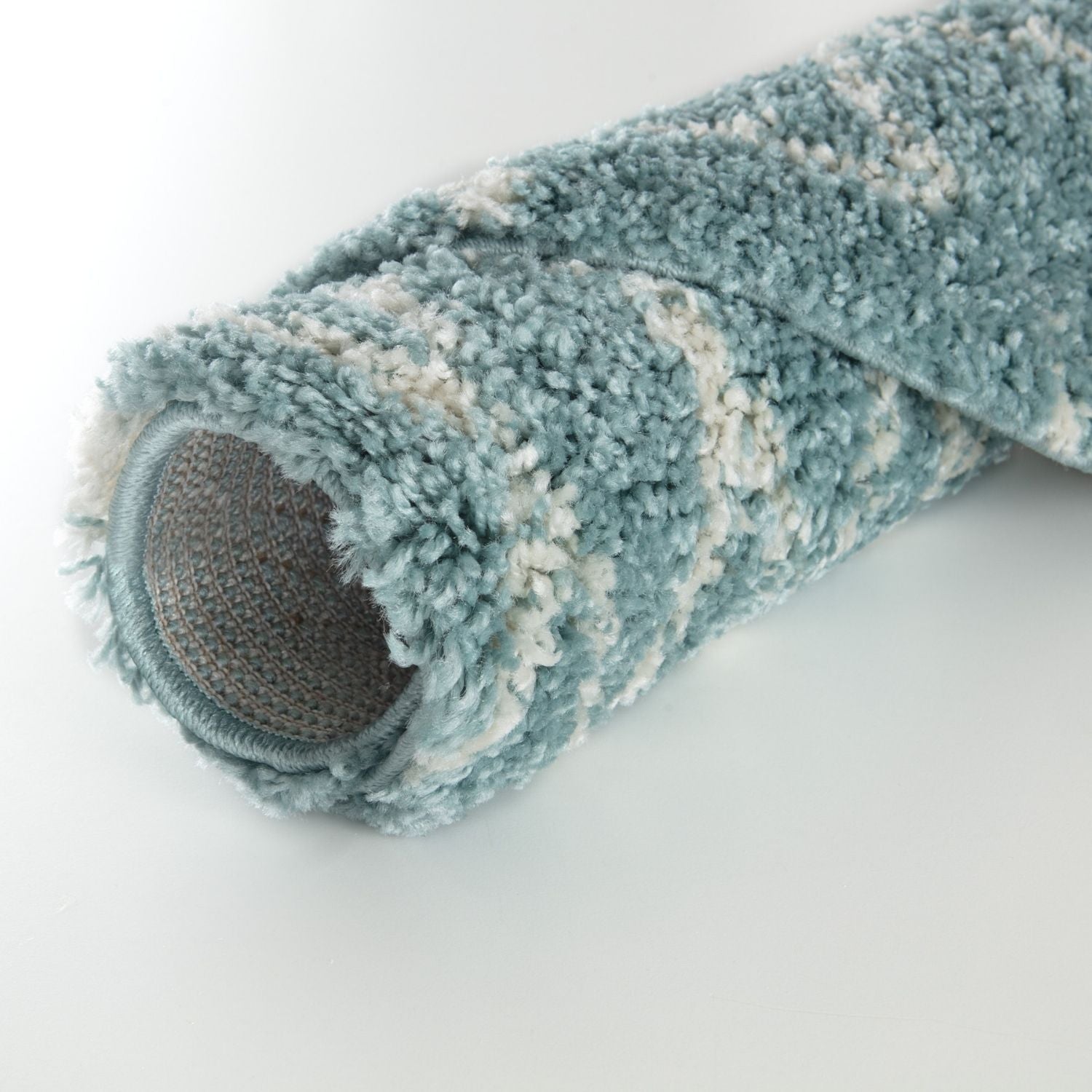 Moroccan Duck Egg Blue Shaggy Rug