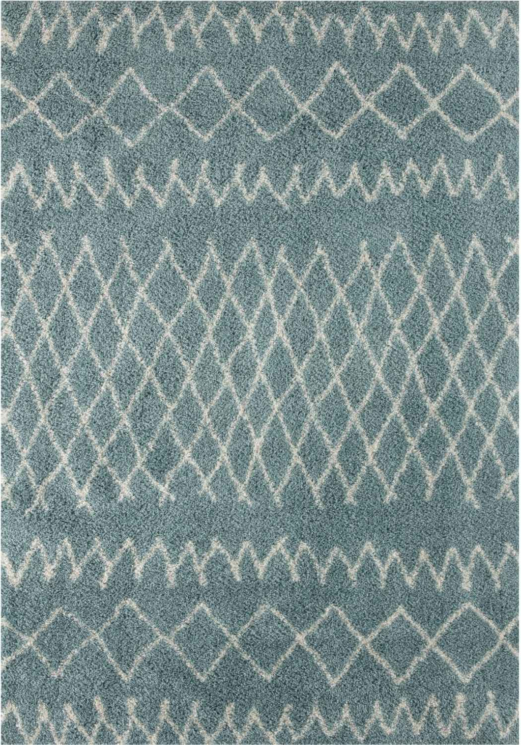 Moroccan Duck Egg Blue Shaggy Rug 240X340 cm