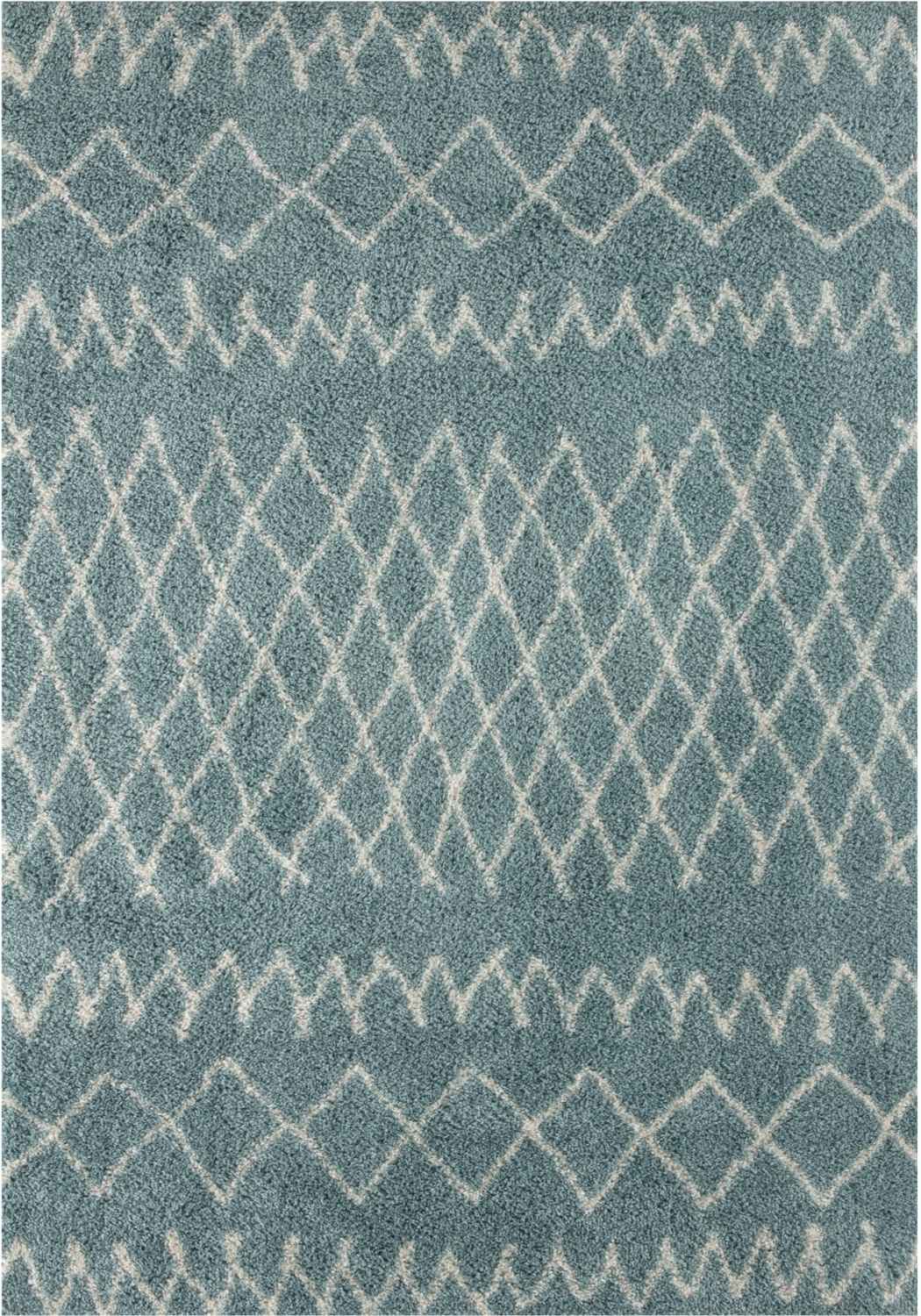 Moroccan Duck Egg Blue Shaggy Rug 240X340 cm