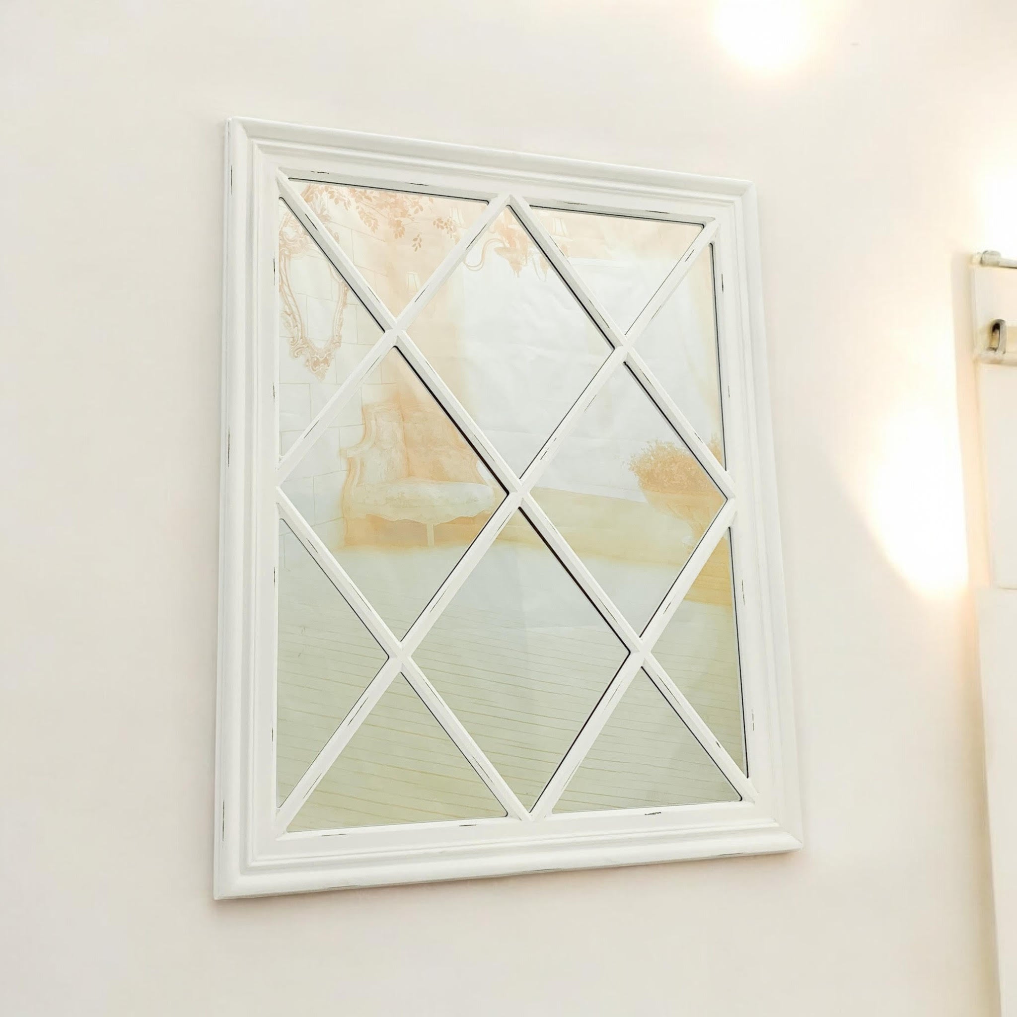 80 x 100cm White Wall Mirror