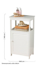 White Wood Floor Cabinet