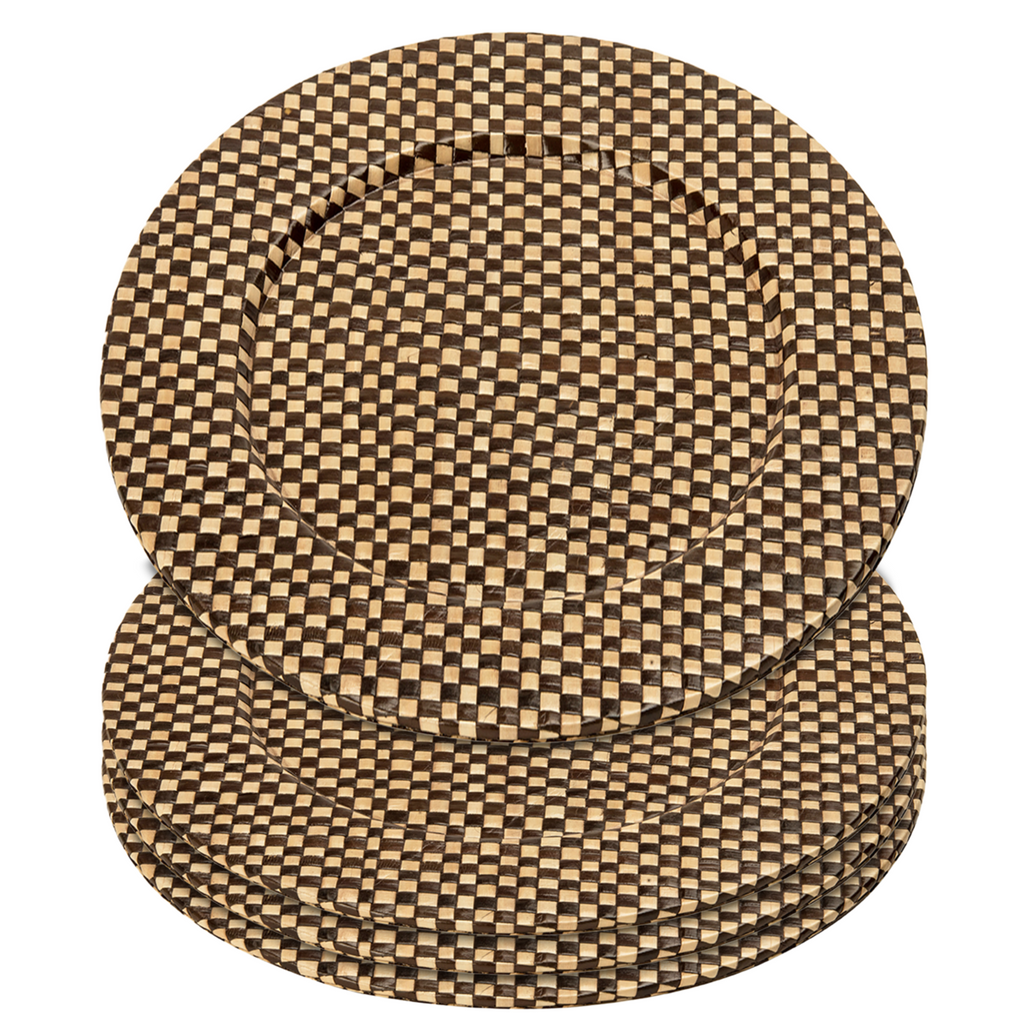Black and Natural Charger Plate