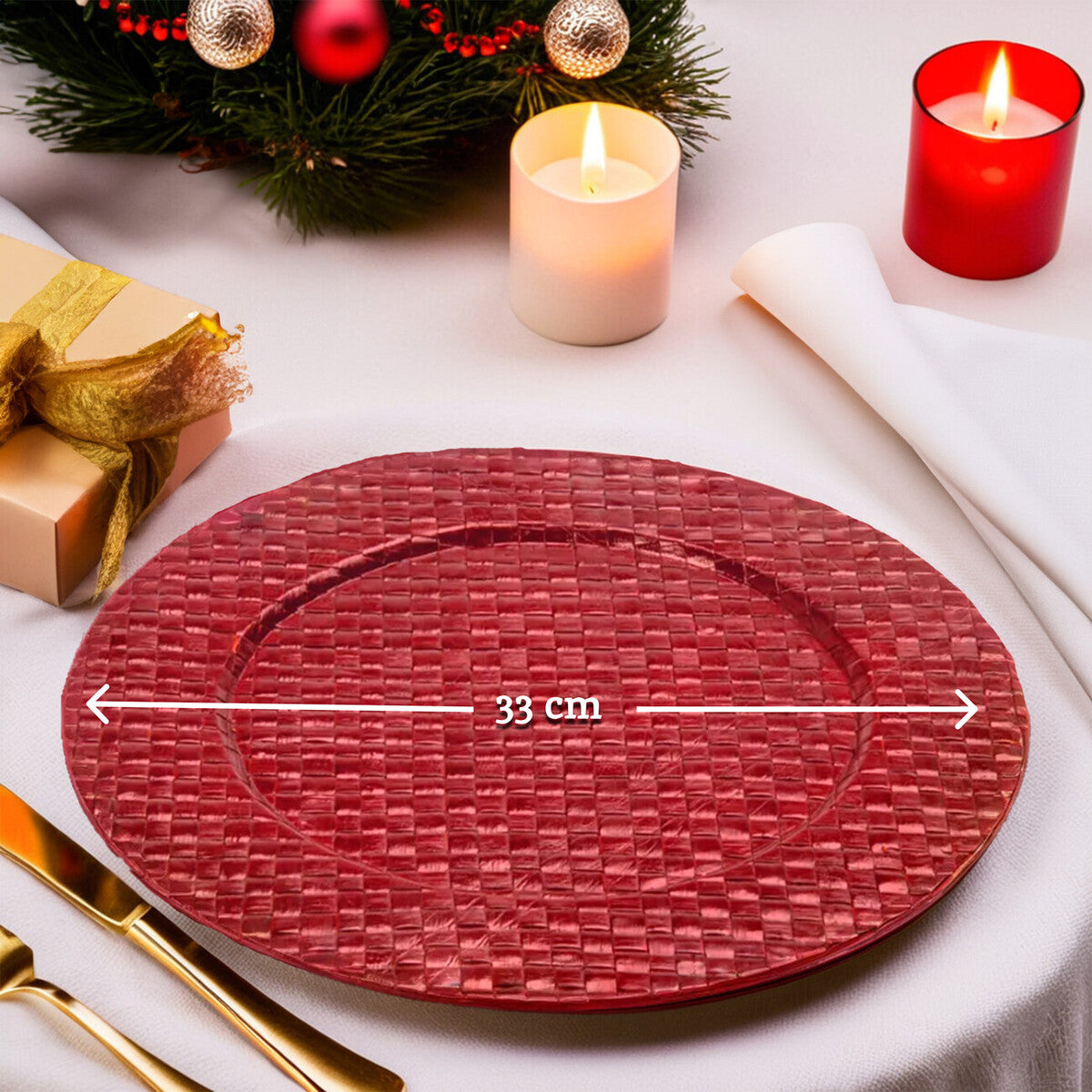 Red Charger Plate