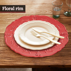 Red Baroque Charger Plate