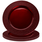 Red Pebble Effect Charger Plate