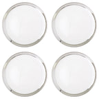 Set of Four 32cm Dia Embossed Coupe Charger Plates