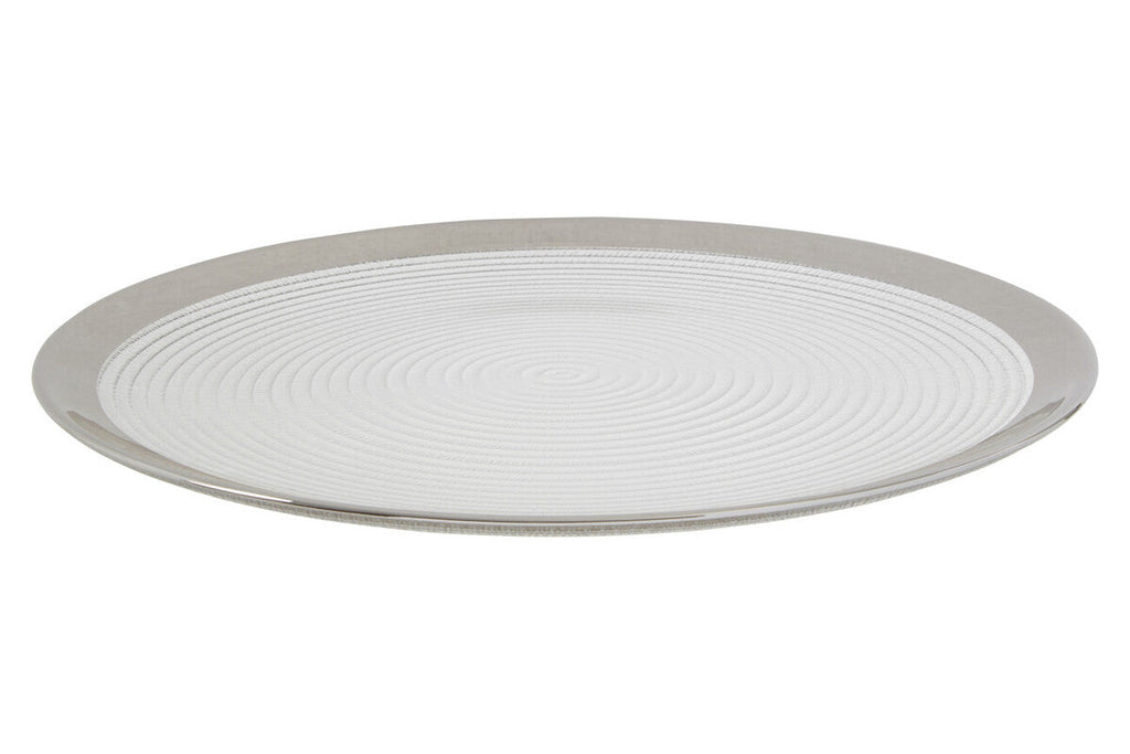 Set of Four 32cm Dia Embossed Coupe Charger Plates