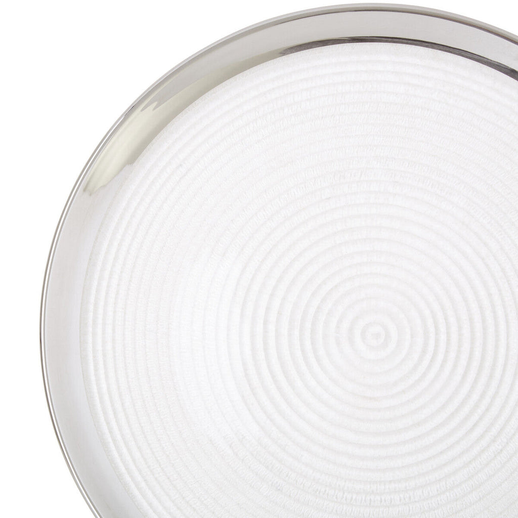 Set of Four 32cm Dia Embossed Coupe Charger Plates
