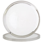 Set of Four 32cm Dia Embossed Coupe Charger Plates