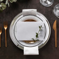 Set of Four 32cm Dia Embossed Coupe Charger Plates