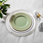 Set of Four 32cm Dia Embossed Coupe Charger Plates