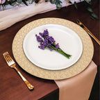 Gold Charger Plate with Octagon Pattern Rim