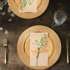 Gold Charger Plate with Ribbed Rim
