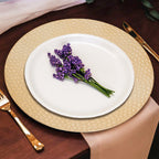 Gold Charger Plate with Hammered Rim