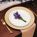 Gold Charger Plate with Hammered Rim