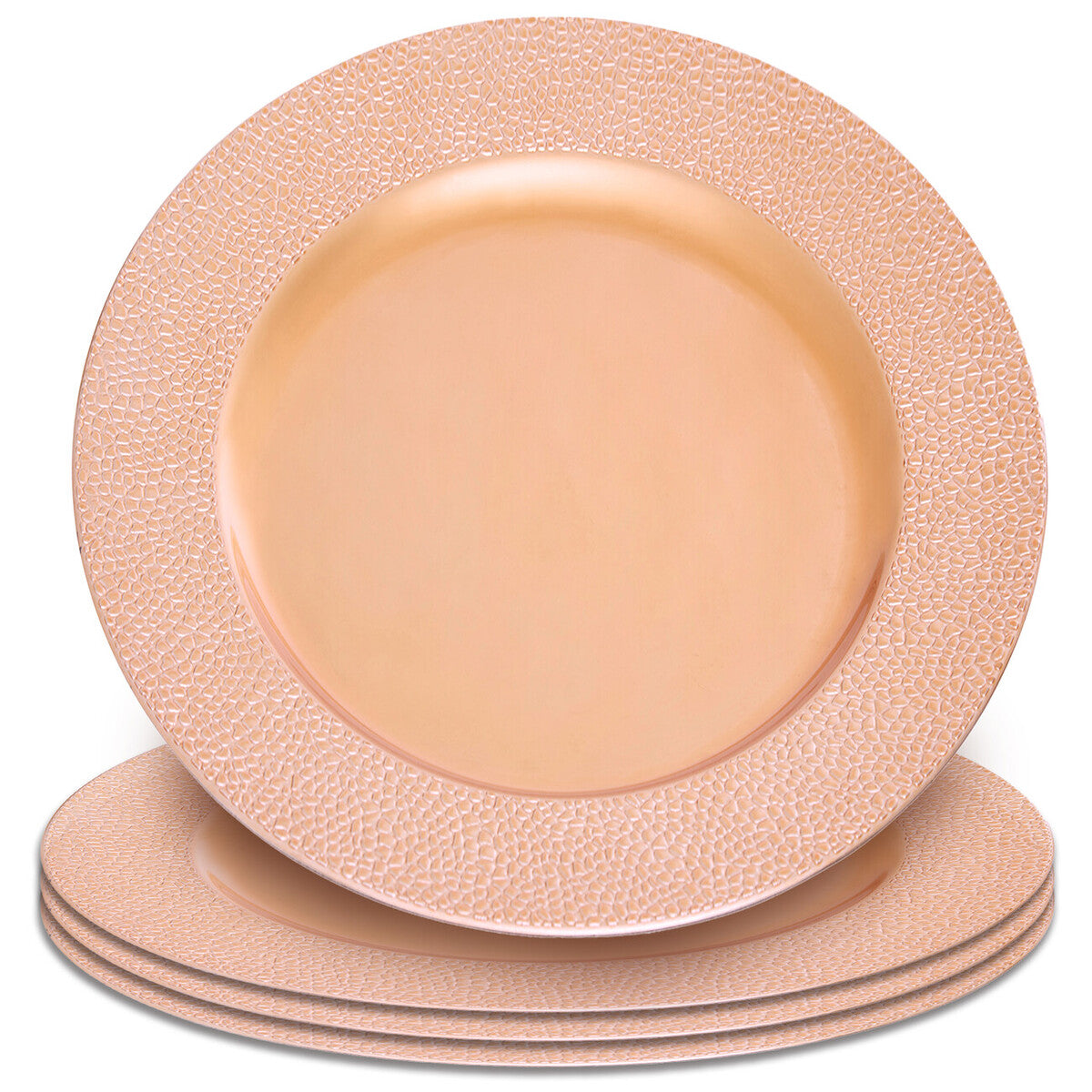 Rose Gold Pebble Effect Charger Plate