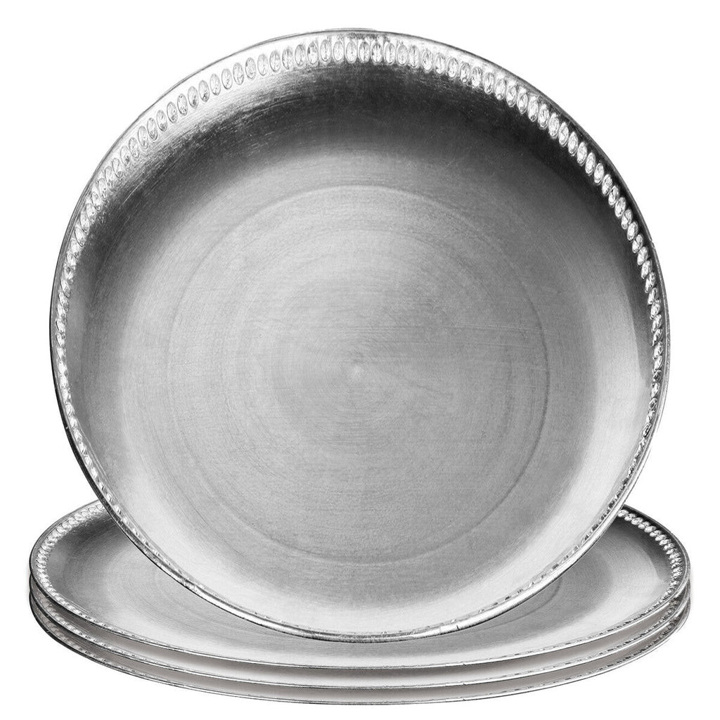 Silver Decorative Charger Plate