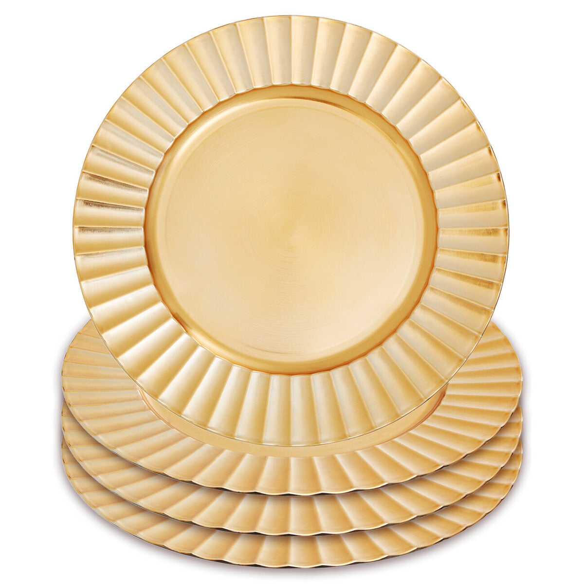 Gold Finish Wave Charger Plate