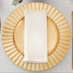 Gold Finish Wave Charger Plate